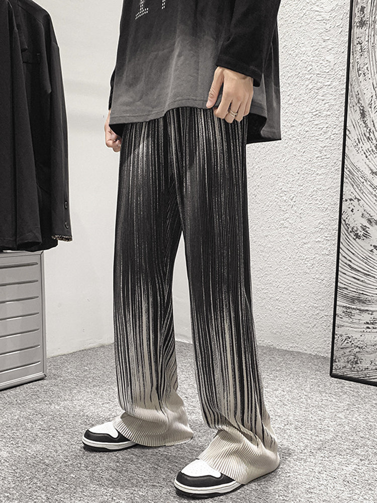 Tie Dye Black Pleated Pants - Cynerity