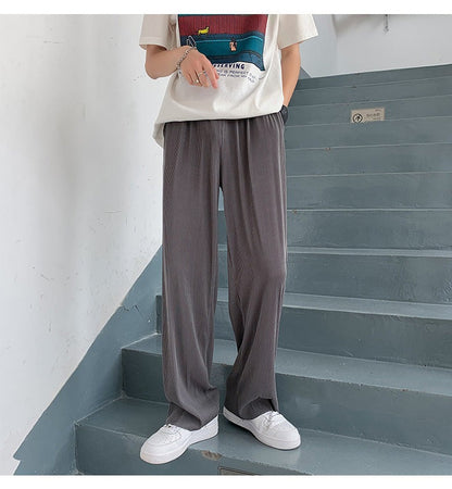 Gray Pleated Pants - Cynerity