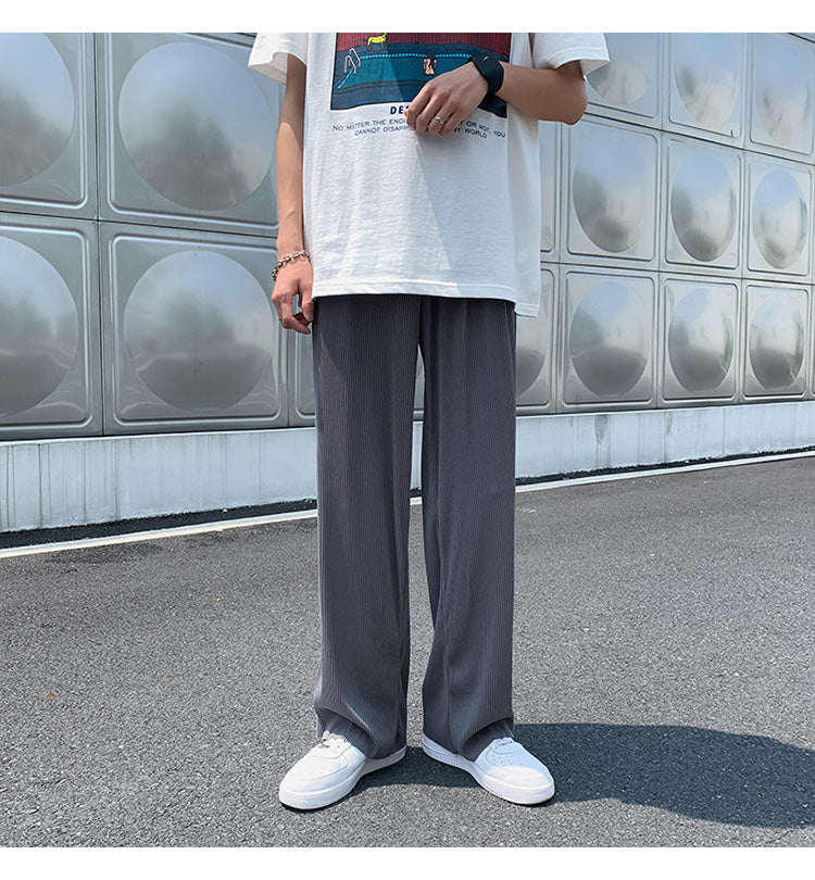 Gray Pleated Pants - Cynerity