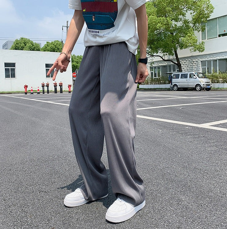 Gray Pleated Pants - Cynerity