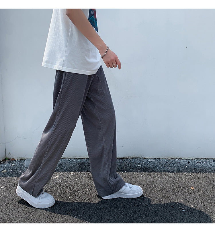 Gray Pleated Pants - Cynerity